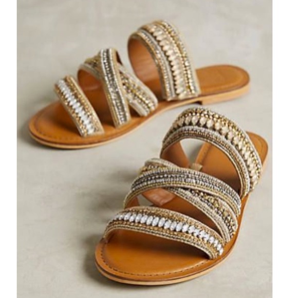 Anthropologie Shoes - Jasper & Jeera Azille Boho Sparkly Strappy Sandals